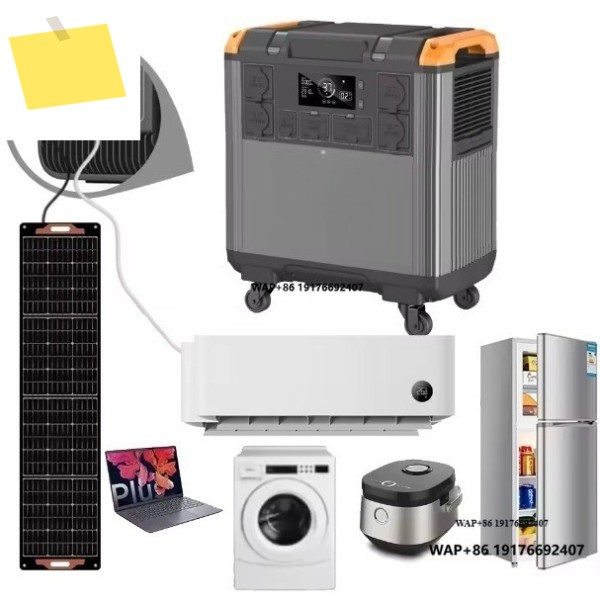 태양광 에너지 1000W-5000W 순수 사인파 발전기 휴대용 전원 스테이션 가정용 LiFePO4 배터리 점프 스타터 포함 제품 이미지