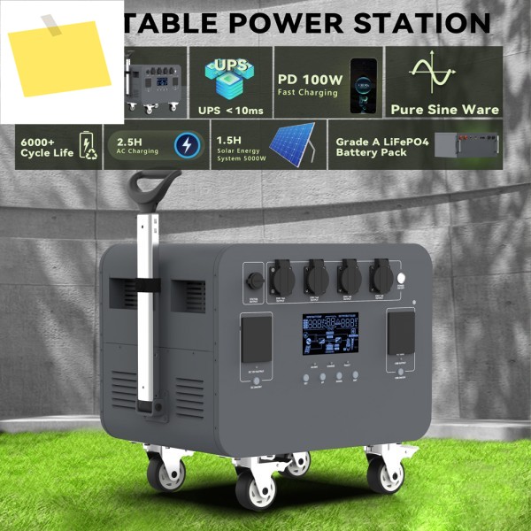 UPS 5000W 방수 휴대용 발전소 110V 220V 태양광 시스템 제품 이미지