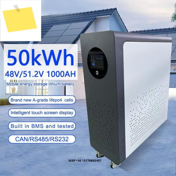 51.2V 1020Ah 리튬 인산철 적층형 에너지 저장 배터리 CAN 통신 기능 포함 50kWh LiFePO4 가정용 태양광 시스템 제품 이미지