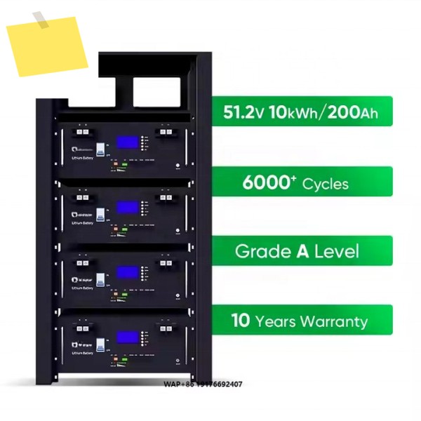 Sunpal Solar Lithium Ion Battery 48V 200Ah 51.2V 10kWh Lifepo4 Power Rack 제품 이미지