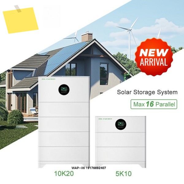 GSL 에너지 올인원 스택형 5kWh 배터리와 5kVA 하이브리드 그리드 인버터 태양광 저장 전력 시스템 LiFePO4 가정용 제품 이미지