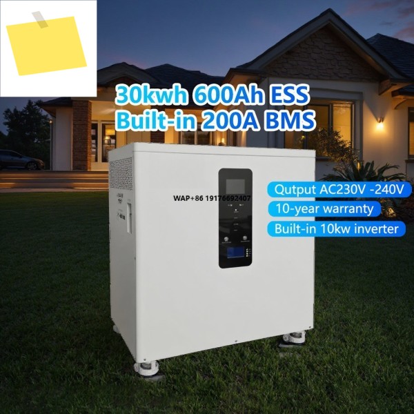 51.2v 600Ah 내장형 10kw 인버터 배터리 모바일 태양광 에너지 저장 시스템 올인원 제품 이미지