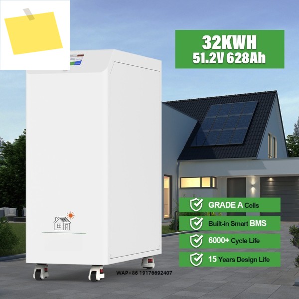 가정용 에너지 저장 장치 51.2v 628ah 30kw 리튬 이온 배터리 팩 Lifepo4 오프 그리드 태양광 발전 시스템 제품 이미지