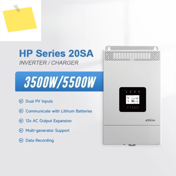 하이브리드 태양광 인버터 고효율 48V 순수 사인파 MPPT 충전 컨트롤러 IP20 3.5KW 단상 220VAC 그리드 제품 이미지