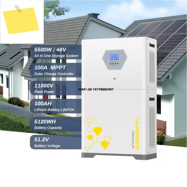 핫올인원 5kwh 태양광 시스템 배터리 220v 상업용 에너지 저장 LiFePO4 리튬 포함 제품 이미지