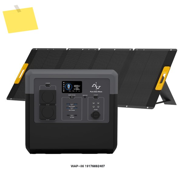2400W 태양광 발전기 내장형 LiFePo4 배터리 UPS 충전 휴대용 전원 스테이션 제품 이미지