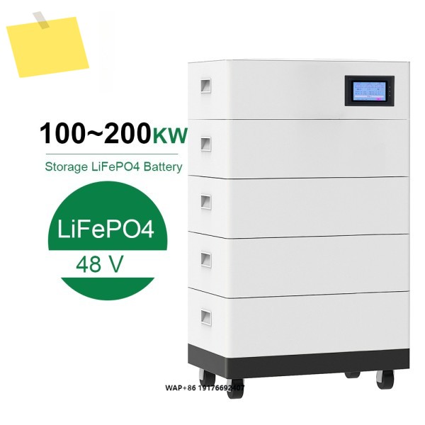 긴수명 48V 300AH 100ah 적층형 리튬 배터리 고전압 LiFePO4 시스템 제품 이미지