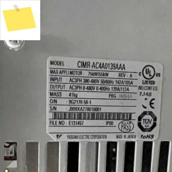 CIMR-AC4A0088WAA 야스카와 AC 인버터 드라이브 1년 제품 보증 제품 이미지