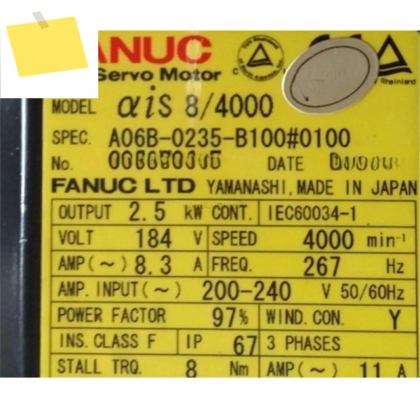 신품 Fanuc A06B-0235-B100 # 0100 서보 모터 제품 이미지