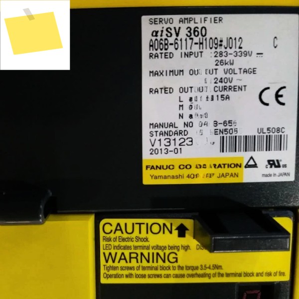 Fanuc A06B-6117-H109 # J012 서보 증폭기 테스트 완료 제품 이미지