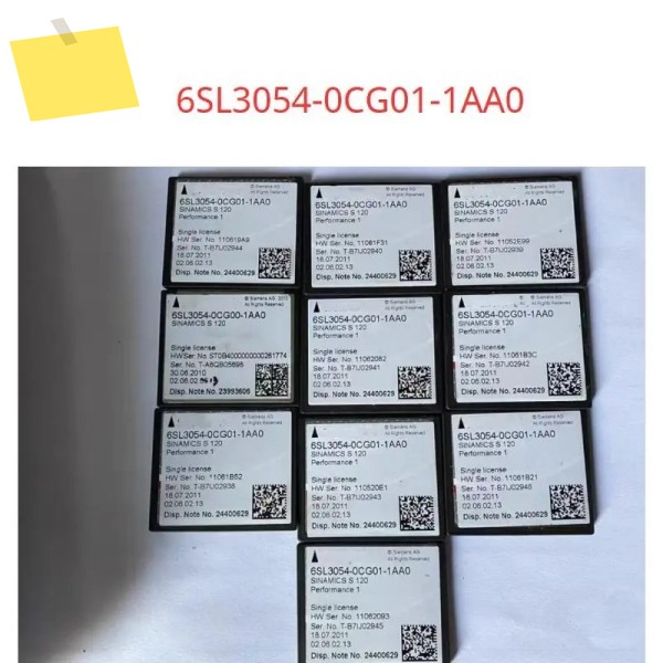 펌웨어 옵션 성능 익스텐션 1 포함 컴팩트 플래시 카드, SINAMICS S120, 6SL3054-0CG01-1AA0, 중고 테스트 완료 제품 이미지