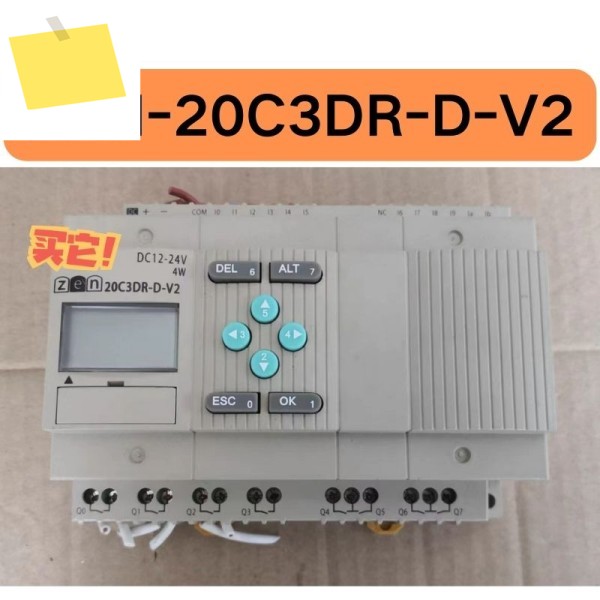 중고 PLC 컨트롤러 ZEN-20C3DR-D-V2는 테스트를 거쳤으며 기능이 그대로 유지되었습니다. 제품 이미지