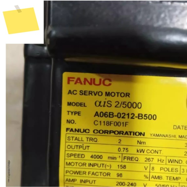 A06B-0212-B500 Fanuc AC 서보 모터 테스트 완료 A06B 0212 B500 제품 이미지
