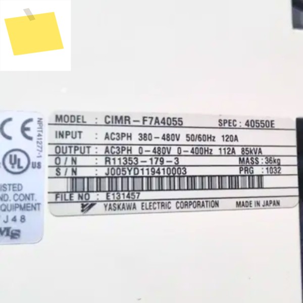 새제품 야스카와 CIMR-F7A4055 F7 AC 드라이브 1년 보증 제품 이미지