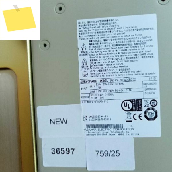 새제품 야스카와 SGD7S-780A00B202 서보 드라이브 신속 제품 이미지