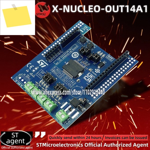 ISO808A-1 산업용 디지털 출력 확장 보드를 기반으로 하는 1 개 X-NUCLEO-OUT14A1 신품 제품 이미지