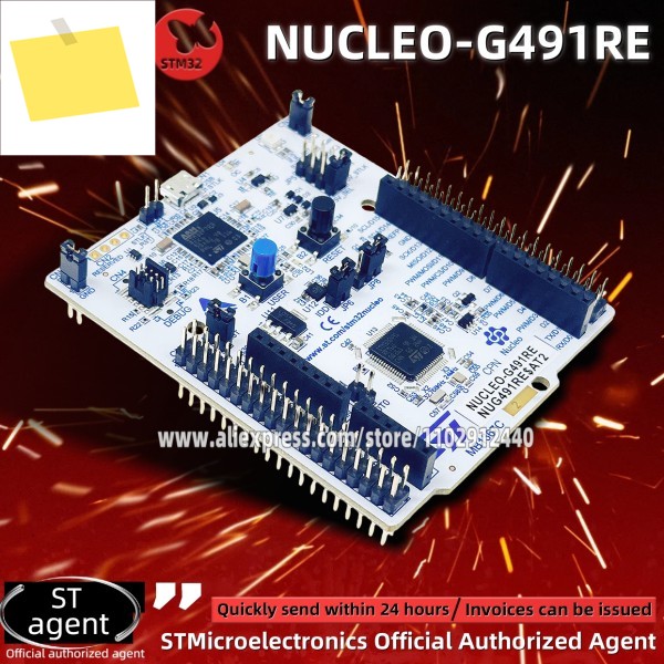 NUCLEO-G491RE Nucleo-64 개발 보드, STM32G491RET6 마이크로 컨트롤러, 주식, 로트당 1 제품 이미지