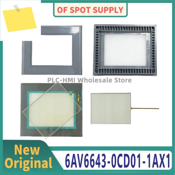 MP277 10인치 터치스크린 유리 디지타이저 패널, 6AV6 643-0CD01-1AX1, 오버레이 필름, 전면 쉘, 플라스틱 케이스 커버 포함. 제품 이미지