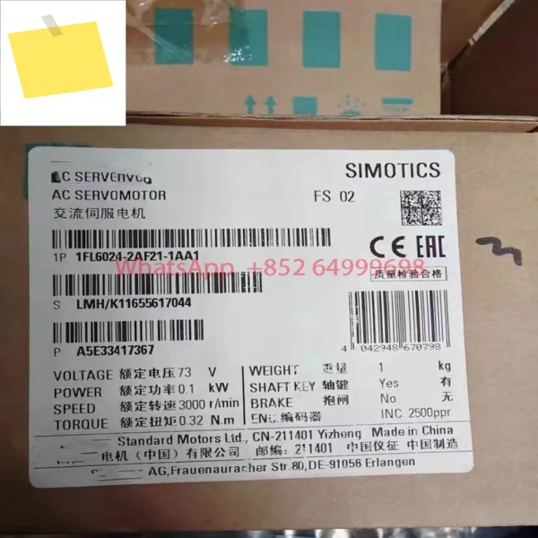 1FL6024-2AF21-1AA1 신품 SIMOTICS S-1FL6 모터, LI, SH20, TTL 2AF21 1AA1 제품 이미지
