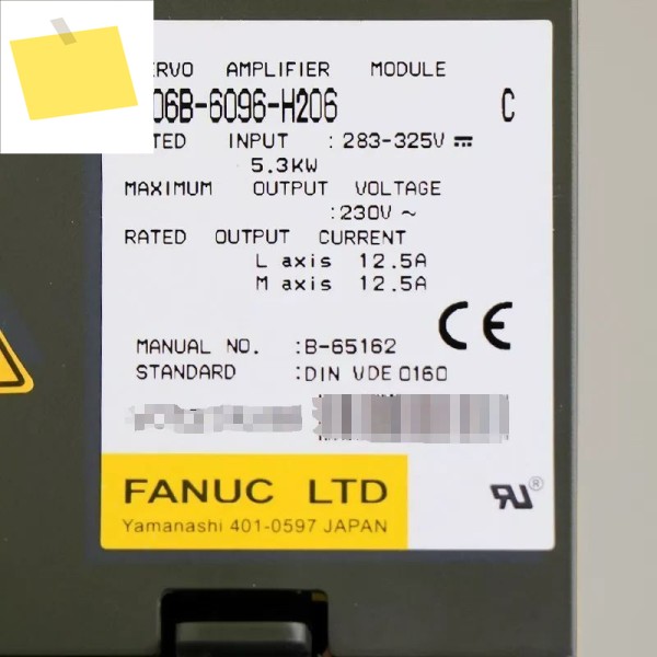 신품 A06B-6096-H206 FANUC 서보 드라이브 증폭기 모듈 테스트 완료 A06B 6096 H206 제품 이미지