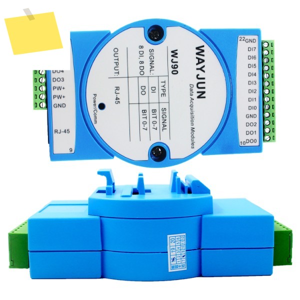 8방향 DI DO 스위치 Modbus TCP 데이터 수집 모듈 웹에 대한 디지털 신호 WJ90 제품 이미지