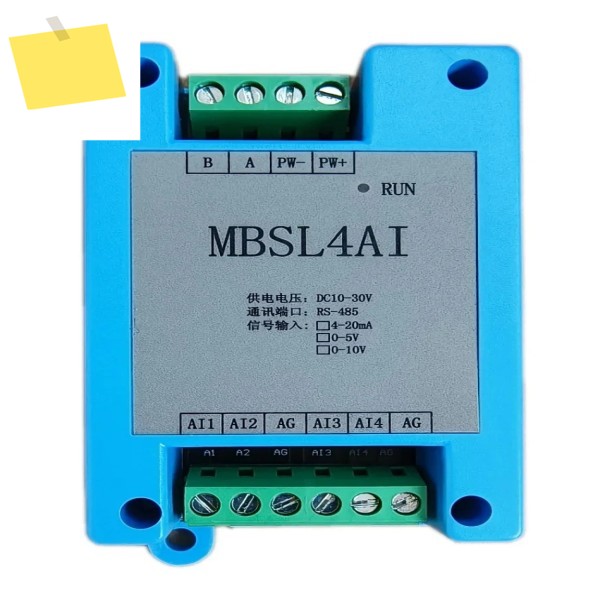 4ai 아날로그 입력 4-20mA RS485 Modbus RTU 읽기 제품 이미지