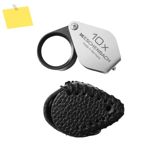 ESCHENBACH 다이아몬드 트리플렛 접이식 돋보기 10x20x 15-17mm 무색 렌즈 쥬얼리 검사 금속 루페 제품 이미지