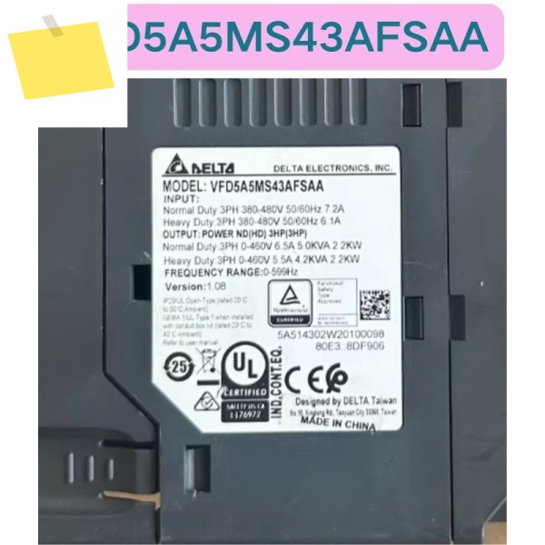 중고 VFD5A5MS43AFSAA 인버터 기능 테스트 OK 제품 이미지