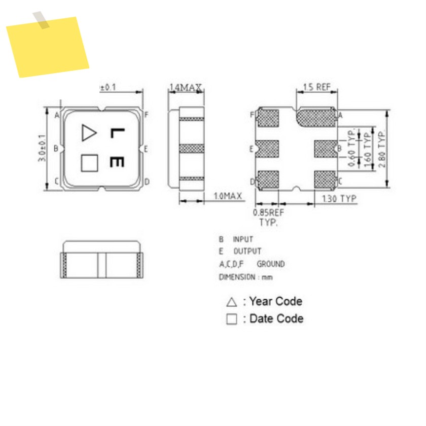10개 TA0224A SAW 필터 1575.42MHz GPS SMD 3.03.0mm용 제품 이미지