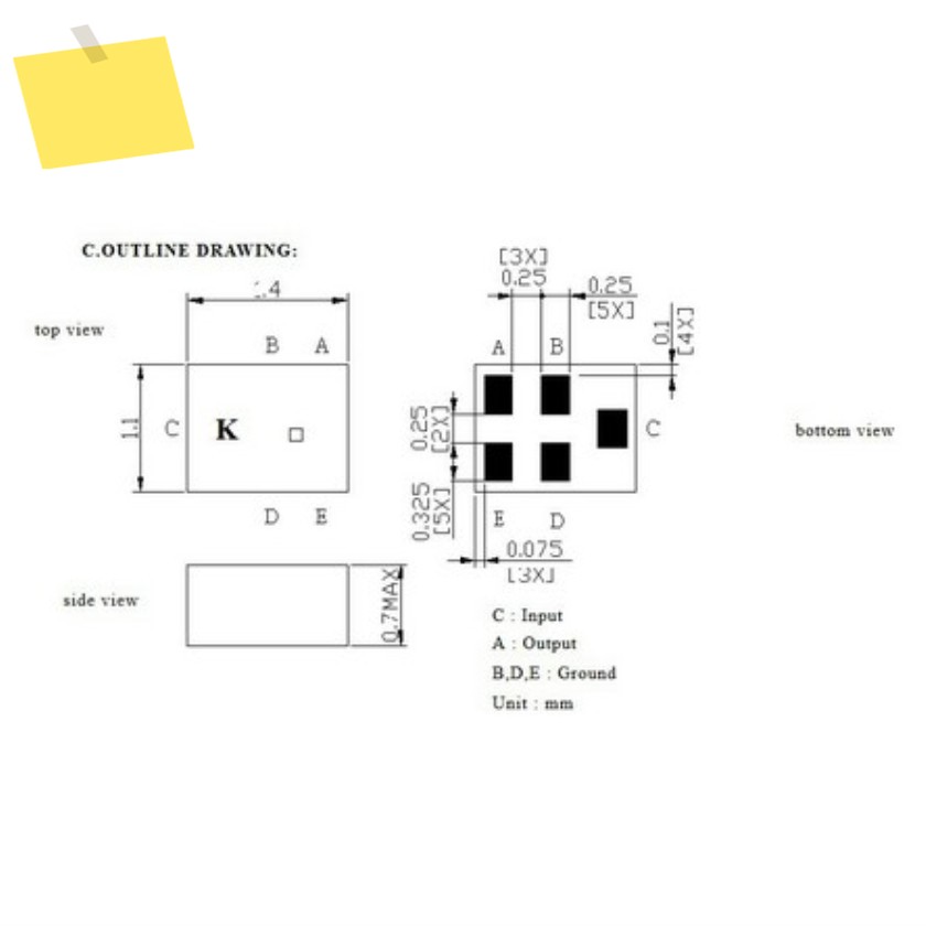 10개 TA0285A SAW 필터 1575.42MHz SMD 2.5X2.0mm 제품 이미지