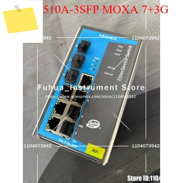 1PC EDS-510A-3SFP MOXA 7+3G 기가비트 관리형 스위치 상태 양호하게 사용됨 제품 이미지