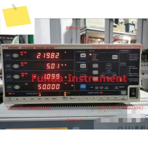 HIOKI PW3336 AC 전력계 100-240V 5060HZ 40VA WIHT 1 모듈 양호한 상태로 사용됨 제품 이미지
