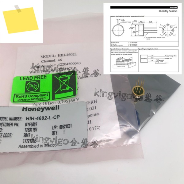 HIH-4602-L-CP 하니웰 센서 습도 5V ANLG 3.5% TO5 제품 이미지