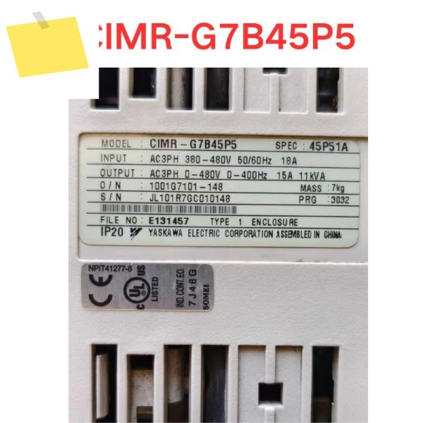 중고 CIMR-G7B45P5 인버터 기능 테스트 OK 좋은 품질 새 제품 제품 이미지
