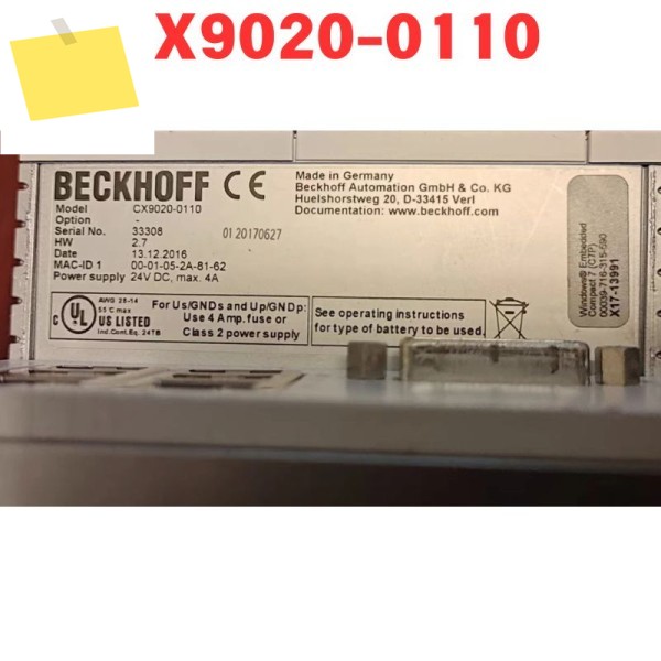 중고 CX9020-0115-1004 PLC 컨트롤러 기능 테스트 OK 제품 이미지