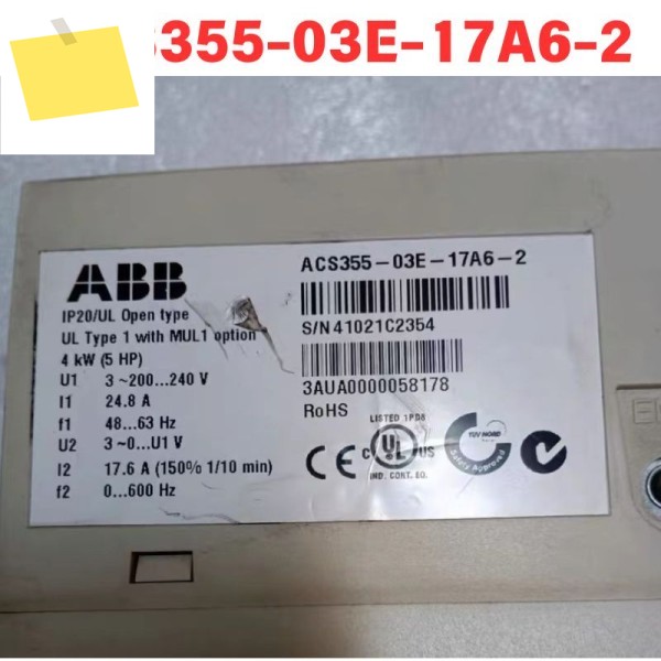 Used ACS355-03E-17A6-2 Frequency converter Functional test OK 제품 이미지