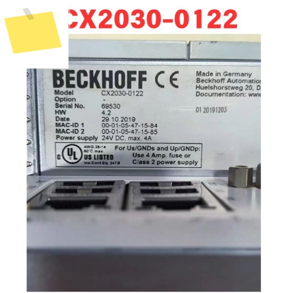 중고 CX2030-0122 PLC 컨트롤러 기능 테스트 OK 문의하시기 바랍니다 제품 이미지