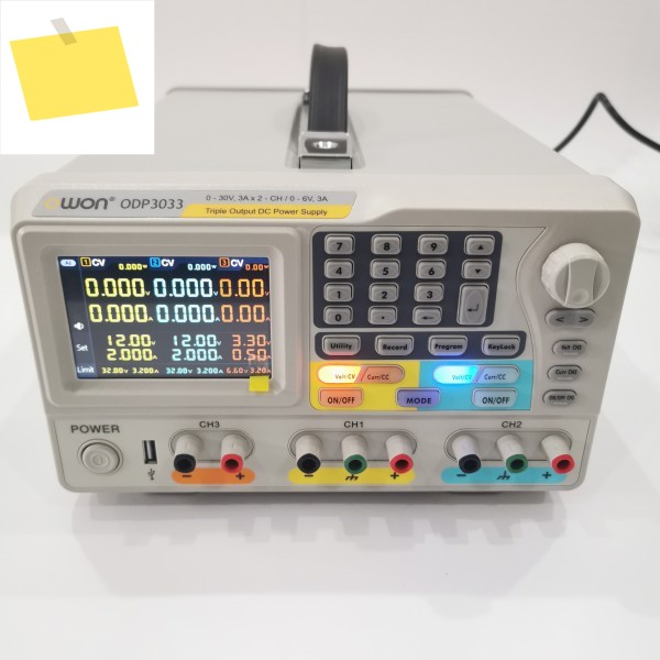 OWON ODP3033 3채널 출력, 0-30V3A 및 프로그래밍 가능 DC 전원 공급 장치 제품 이미지