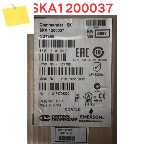 신품 오리지널 SKA 1200037 주파수 변환기 0.37KW 제품 이미지