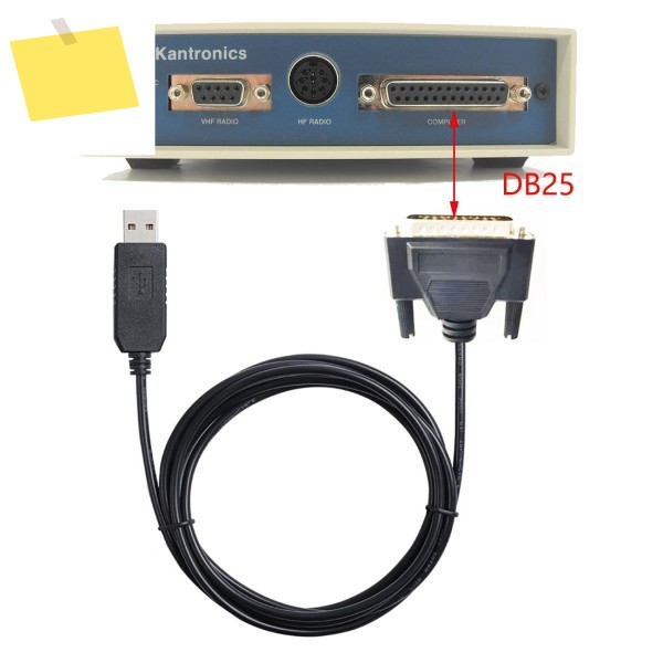 USB RS232 직렬-DB25 남성 통신 데이터 케이블 ST-25M Kantronics 터미널 노드 제어 TNCFTDI FT231XS 칩 포함 제품 이미지