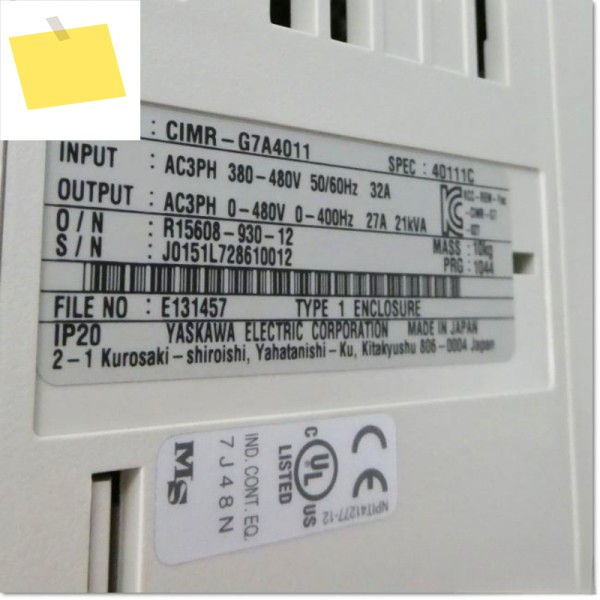 새제품 야스카와 CIMR-G7A4011 인버터 1년 보증 제품 이미지