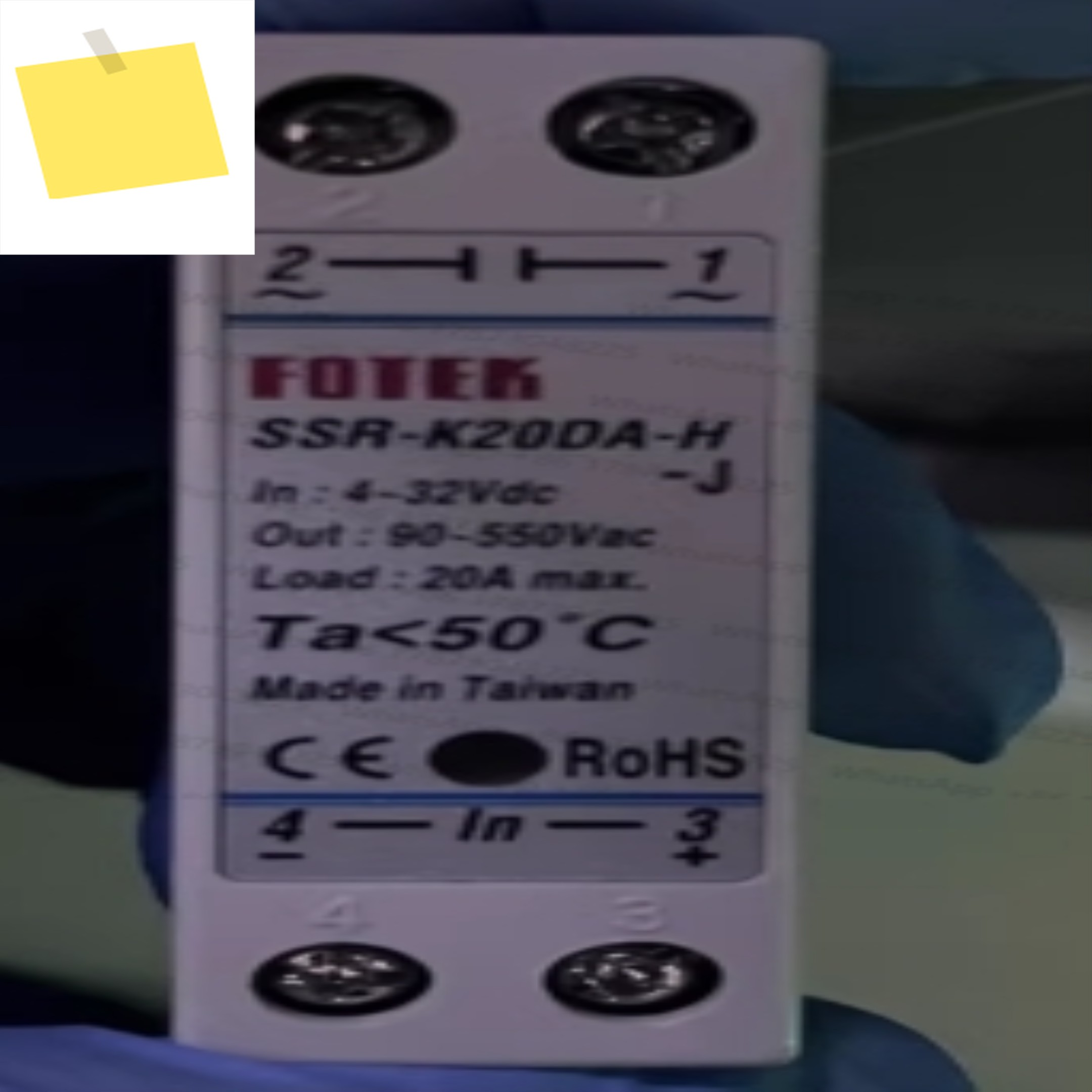 1PC SSR-K20DA-H FOTEK 방열 기능이 있는 솔리드 스테이트 릴레이 레일 유형 제품 이미지