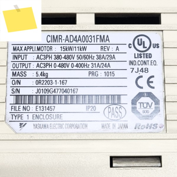 CIMR-AD4A0031FMA 야스카와 인버터 풀 스톡 신속 1년 보증 제품 이미지