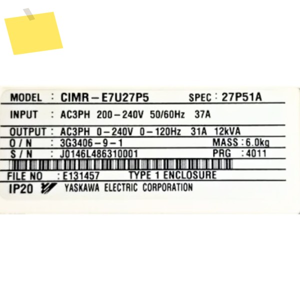 야스카와 CIMR-E7U27P5 E7 인버터 새 제품 박스 포장 신속 제품 이미지