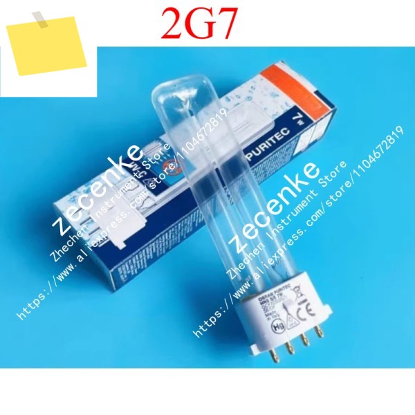 1PC PURITEC HNS SE 7w 튜브 4핀 2G7 소형 UVC 살균 램프 자외선 제품 이미지