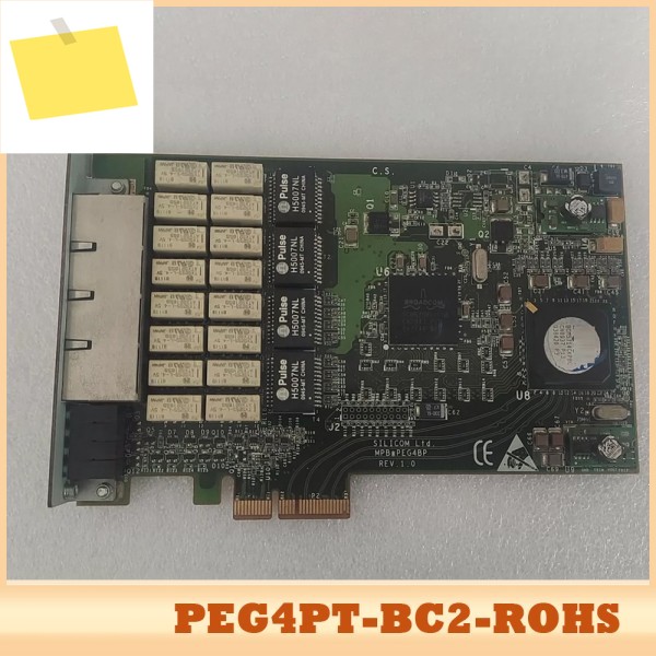 SILICOM PEG4PT-BC2-ROHS V1.3 4포트 기가비트 네트워크 카드 PCI-E 4X 102-02556 0912230509 제품 이미지