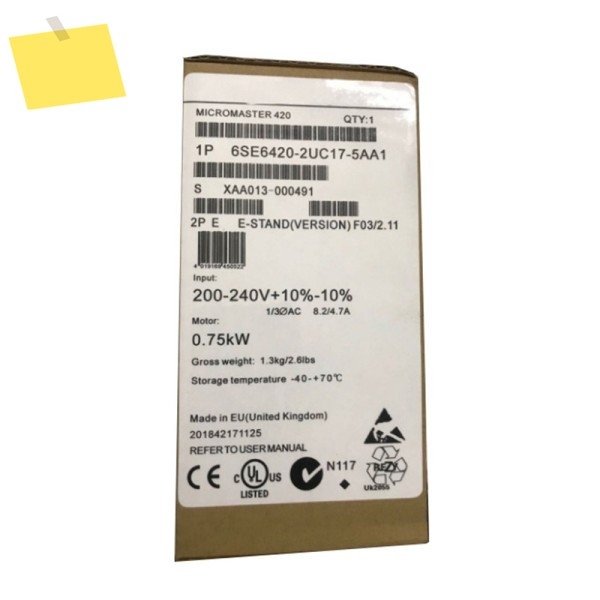 신품 원본 6SE6420-2UC17-5AA1 0.75KW 필터 없음 인버터 제품 이미지