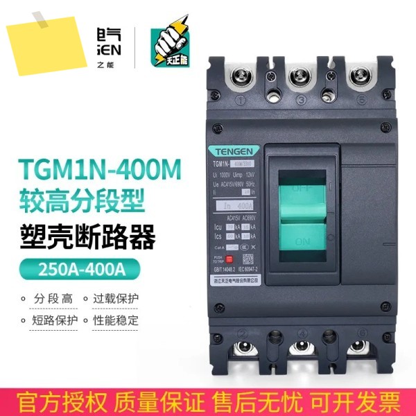 2025.4 TENGEN Tianzheng TGM1N-400M3300 70KA의 높은 차단 용량을 갖춘 성형 케이스 회로 공기 스위치 제품 이미지