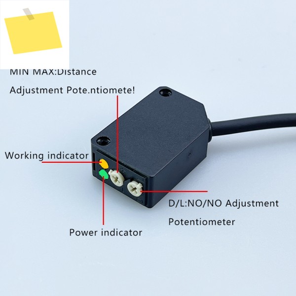 PARMA 확산 반사 광전 센서 NPN 12-24VDC 사각형 적외선 스위치 거리 30CM 브래킷 포함 제품 이미지