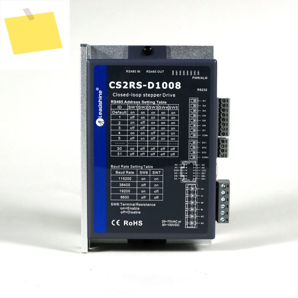 기존 Leadshine CS2RS-D1008 폐쇄 루프 스테퍼 드라이버 20-70VAC 또는 30-100VDCRS485 INOUT 포함 제품 이미지